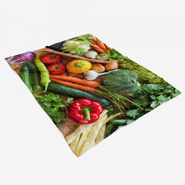Paul Sinus Art Handtuch Strandhandtuch Saunatuch Kuscheldecke mit Fotomotiv Gemüse Bunt Karott Große Rabatte