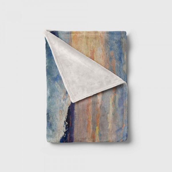 Paul Sinus Art Handtuch Strandhandtuch Saunatuch Kuscheldecke mit Fotomotiv Meer Wellen Abstra Neuheiten