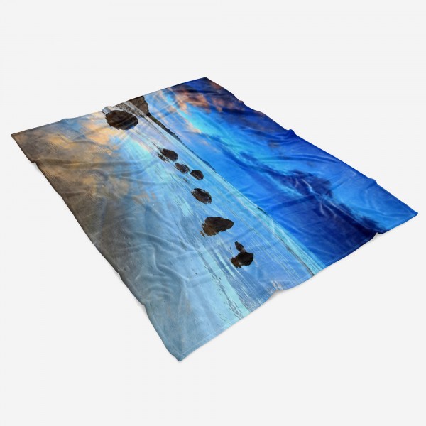 Paul Sinus Art Handtuch Strandhandtuch Saunatuch Kuscheldecke mit Fotomotiv Meer Strand Horizo Kauf eins, bekomm eins gratis