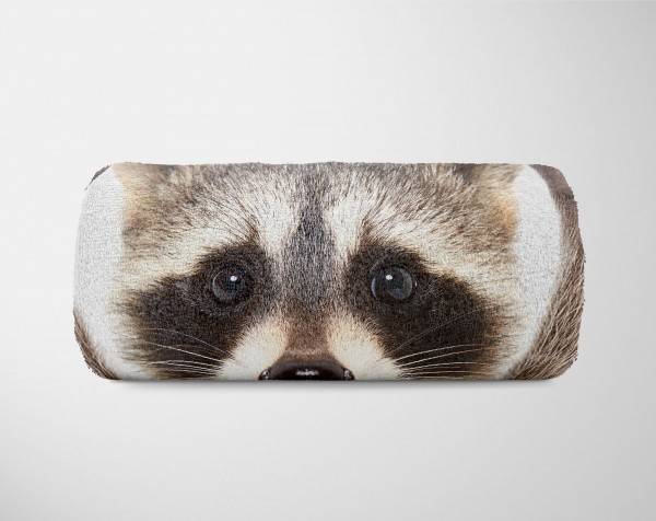 Paul Sinus Art Handtuch Strandhandtuch Saunatuch Kuscheldecke mit Tiermotiv süßer Waschbär Roc Sonderangebote