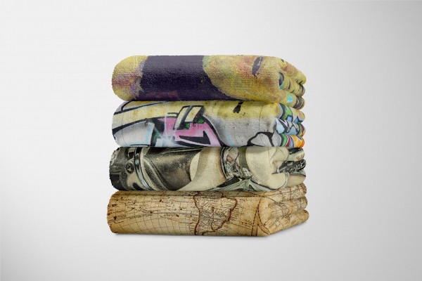 Paul Sinus Art Handtuch Strandhandtuch Saunatuch Kuscheldecke mit Fotomotiv Oldtimer Mercedes Riesige Ersparnisse