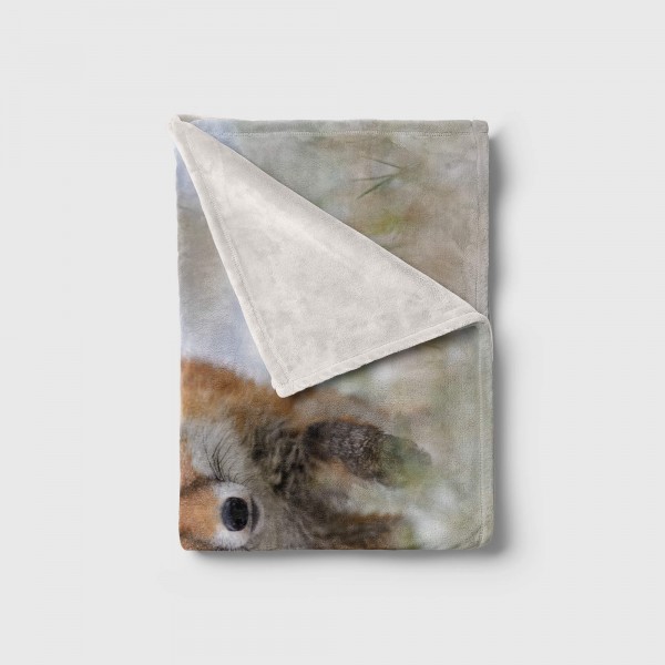 Paul Sinus Art Handtuch Strandhandtuch Saunatuch Kuscheldecke mit Tiermotiv kleiner Fuchs VIP-Rabatte