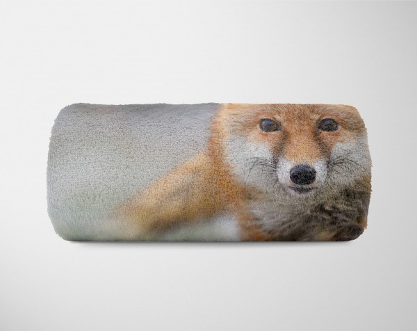 Paul Sinus Art Handtuch Strandhandtuch Saunatuch Kuscheldecke mit Tiermotiv kleiner Fuchs VIP-Rabatte
