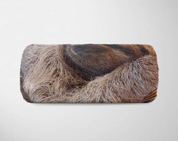 Paul Sinus Art Handtuch Strandhandtuch Saunatuch Kuscheldecke mit Tiermotiv Faultier hält Schl Super Sparpreis