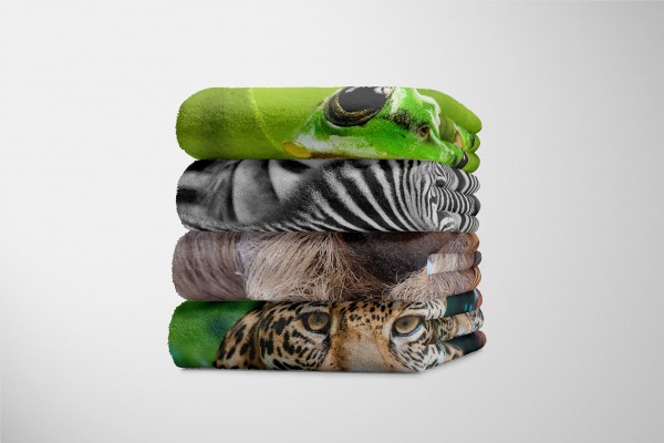 Paul Sinus Art Handtuch Strandhandtuch Saunatuch Kuscheldecke mit Tiermotiv Faultier hält Schl Super Sparpreis