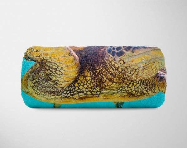 Paul Sinus Art Handtuch Strandhandtuch Saunatuch Kuscheldecke mit Tiermotiv Seeschildkröte unt Begrenzte Freigabe