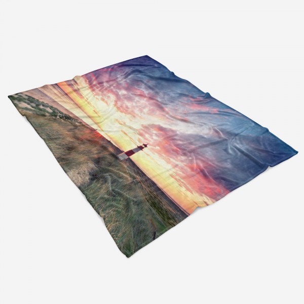 Paul Sinus Art Handtuch Strandhandtuch Saunatuch Kuscheldecke mit Fotomotiv Ostsee Leuchtturm JETZT KAUFEN