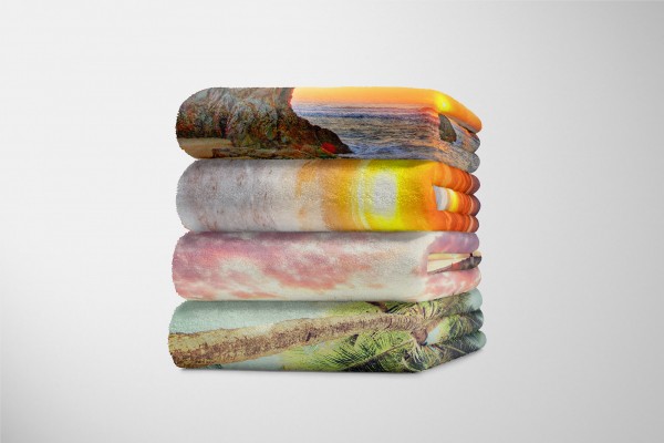 Paul Sinus Art Handtuch Strandhandtuch Saunatuch Kuscheldecke mit Fotomotiv Ostsee Leuchtturm JETZT KAUFEN