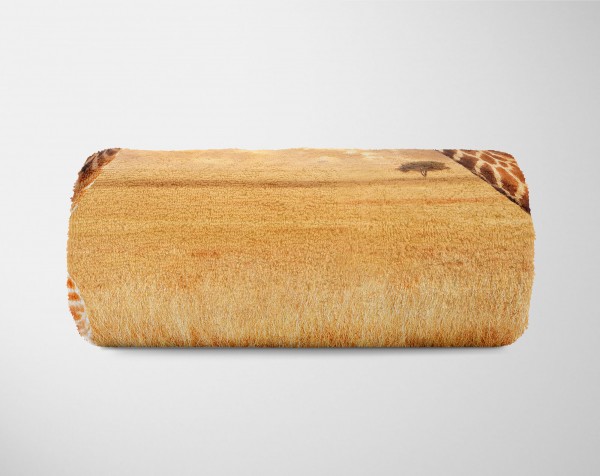 Paul Sinus Art Handtuch Strandhandtuch Saunatuch Kuscheldecke mit Tiermotiv Giraffen Savanne Neueste Stile
