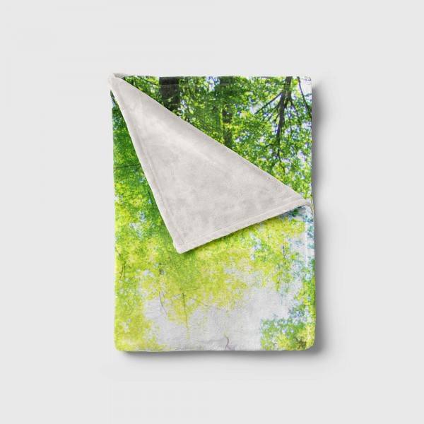 Paul Sinus Art Handtuch Strandhandtuch Saunatuch Kuscheldecke mit Fotomotiv Bäume Sommer Blatt Letzte 2 Tage