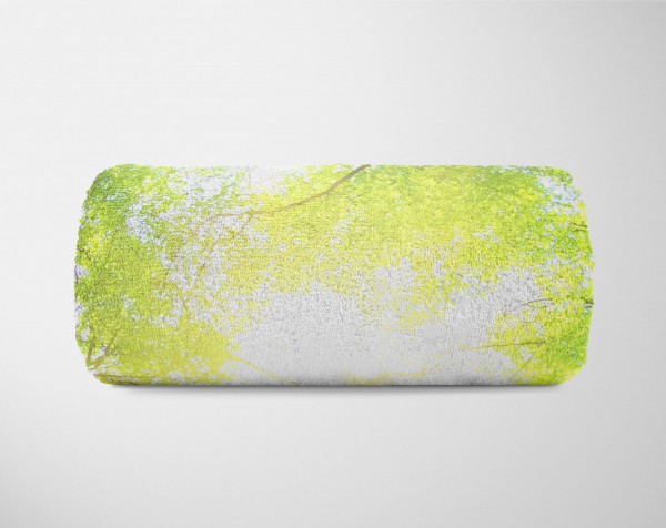 Paul Sinus Art Handtuch Strandhandtuch Saunatuch Kuscheldecke mit Fotomotiv Bäume Sommer Blatt Letzte 2 Tage