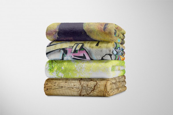 Paul Sinus Art Handtuch Strandhandtuch Saunatuch Kuscheldecke mit Fotomotiv Bäume Sommer Blatt Letzte 2 Tage