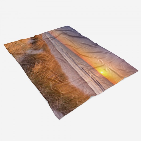 Paul Sinus Art Handtuch Strandhandtuch Saunatuch Kuscheldecke mit Fotomotiv Ostsee Deutschland Letzter Tag