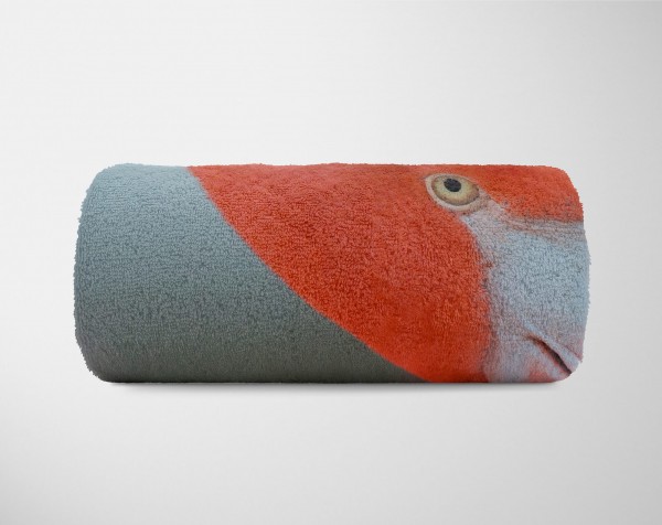 Paul Sinus Art Handtuch Strandhandtuch Saunatuch Kuscheldecke mit Tiermotiv rosa Flamingo Voge Nur noch ein Tag übrig