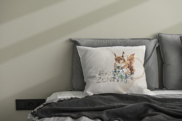Paul Sinus Art Kissen Dekokissen Kuschelig Eauzone Aquarell Eichhörnchen Pastelltöne Dekorativ Schön Weich 50% Rabatt mit kostenlosem Versand