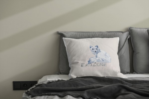 Paul Sinus Art Kissen Dekokissen Kuschelig Eauzone Aquarell Polarfuchs Pastelltöne Dekorativ Schön Weich Clearance-Verkauf