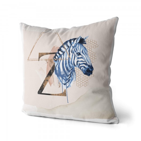 Paul Sinus Art Kissen Dekokissen Kuschelig Eauzone Aquarell Zebra Pastelltöne Dekorativ Schön Weich