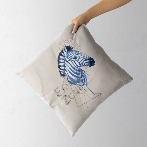 Paul Sinus Art Kissen Dekokissen Kuschelig Eauzone Aquarell Zebra Pastelltöne Dekorativ Schön Weich Speichern exportieren