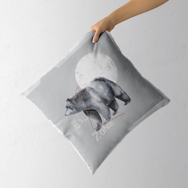 Paul Sinus Art Kissen Dekokissen Kuschelig Eauzone Aquarell Bär Pastelltöne Dekorativ Schön Weich Fabrikverkauf