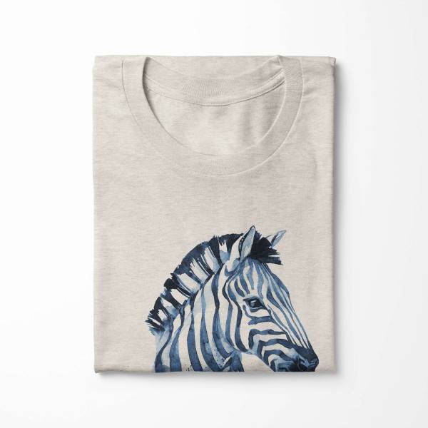 Paul Sinus Art Herren Shirt 100% gekämmte Bio-Baumwolle T-Shirt Aquarell Zebra Motiv Nachhaltig Ökomode aus erneue Cyber Monday