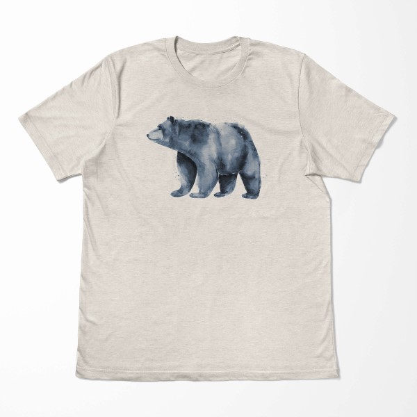 Paul Sinus Art Herren Shirt 100% gekämmte Bio-Baumwolle T-Shirt Aquarell Bär Motiv Nachhaltig Ökomode aus erneuerb Bestseller