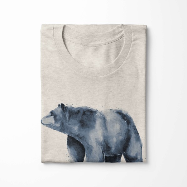 Paul Sinus Art Herren Shirt 100% gekämmte Bio-Baumwolle T-Shirt Aquarell Bär Motiv Nachhaltig Ökomode aus erneuerb Bestseller
