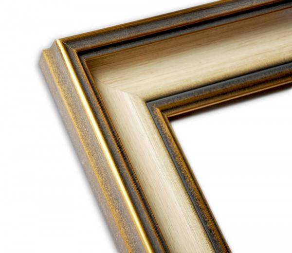 Paul Sinus Art Antiker in Beige Altgold und Grau abgesetzter Echtholzrahmen Bis zu 65% Rabatt