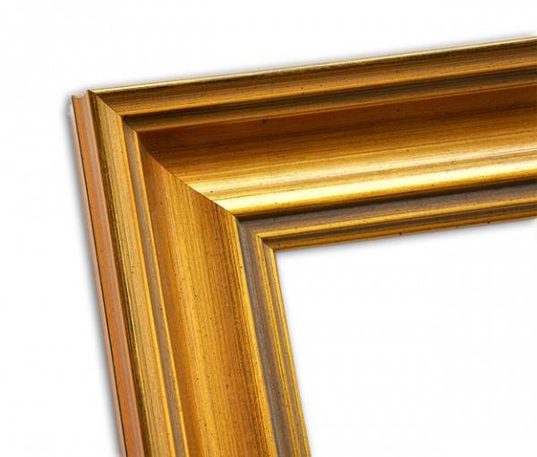 Paul Sinus Art Antiker in Altgold patinierter Echtholzrahmen