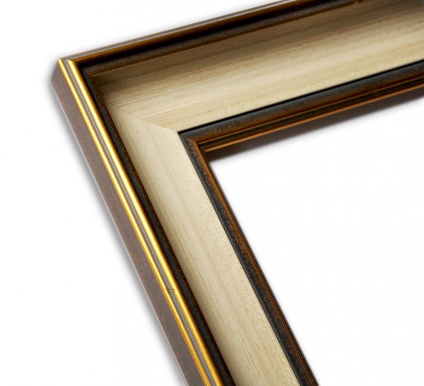Paul Sinus Art Klassisch Italienischer Echtholzrahmen in Altgold Beige Discount Store für neue Produkte