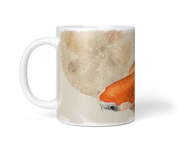 Paul Sinus Art Dekorative Tasse mit schönem Motiv Koi einzigartiges Design Kunstvoll Wasserfarben Pastellton Begrenzt auf 3 Tage