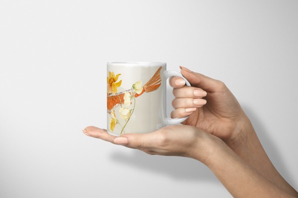 Paul Sinus Art Dekorative Tasse mit schönem Motiv Koi einzigartiges Design Kunstvoll Wasserfarben Pastellton Begrenzt auf 3 Tage