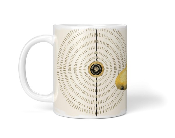 Paul Sinus Art Dekorative Tasse mit schönem Motiv goldener Koi schönem Design Blüten Wasserfarben Speichern exportieren