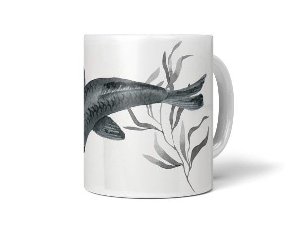 Paul Sinus Art Dekorative Tasse mit schönem Motiv Koi Zuchtkarpfen Asien Japan Wasserfarben Vintage
