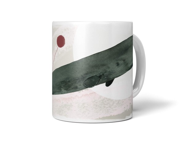 Paul Sinus Art Dekorative Tasse mit schönem Motiv Pottwal Wal Kunstvoll Pastellton Vintage Wasserfarben