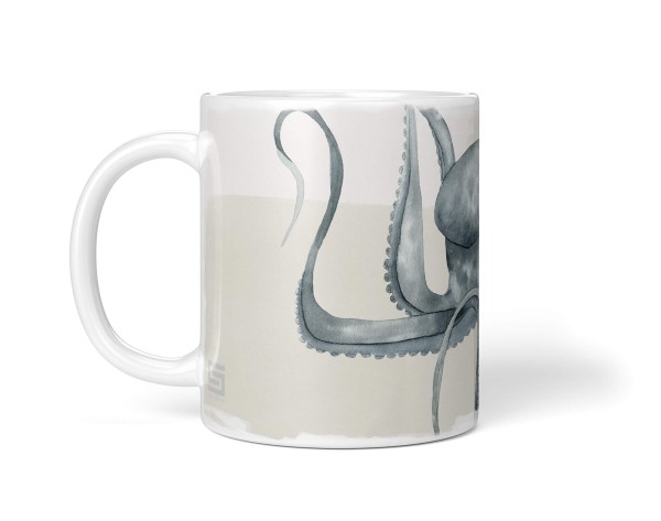 Paul Sinus Art Dekorative Tasse mit schönem Motiv Oktopus Aquarell Vintage Wasserfarben Kunstvoll Pastelltöne 2025