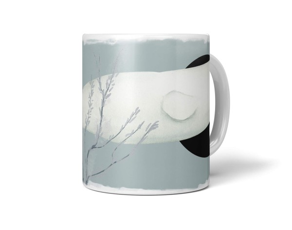 Paul Sinus Art Dekorative Tasse mit schönem Motiv Beluga Weißwall schönem Design Aquarell Wunderschön