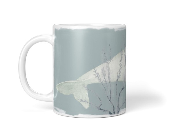 Paul Sinus Art Dekorative Tasse mit schönem Motiv Beluga Weißwall schönem Design Aquarell Wunderschön im Angebot