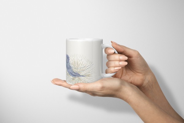Paul Sinus Art Dekorative Tasse mit schönem Motiv Quallen Wasserfarben Aquarell Beruhigend Beige Pastellton Meist gekauft