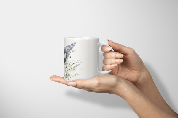 Paul Sinus Art Dekorative Tasse mit schönem Motiv Muschel Aquarell Wasserfarben Vintage Pastellton Kostenloser Versand