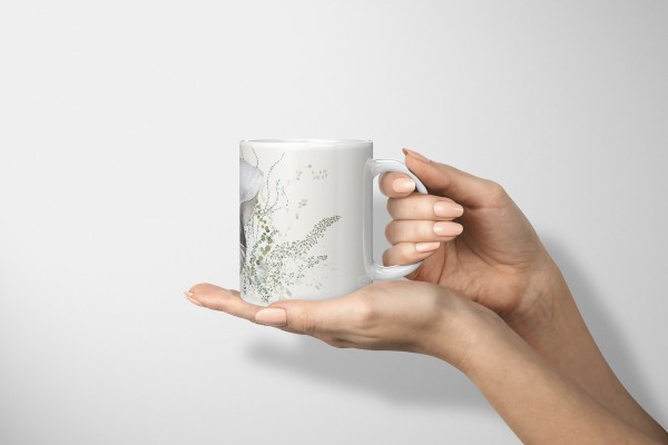 Paul Sinus Art Dekorative Tasse mit schönem Motiv Wasserfarben Aquarell Muschel Schneckenhaus Kunstvoll Limitierter Zeitrabatt