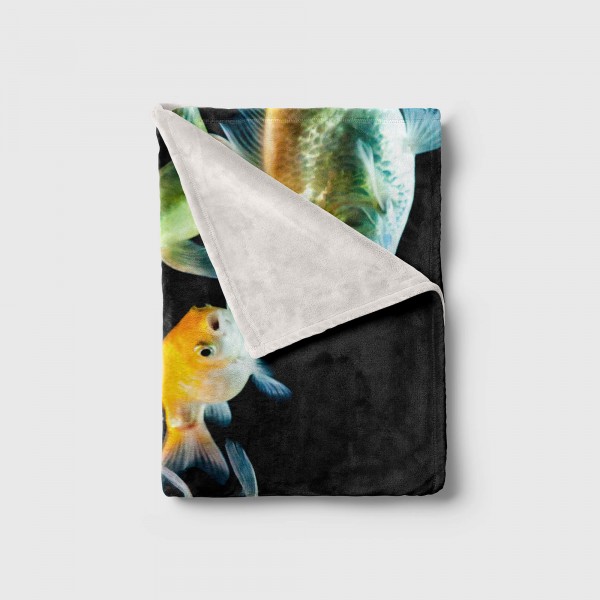 Paul Sinus Art Handtuch Strandhandtuch Saunatuch Kuscheldecke mit Tiermotiv Goldfische zollfrei