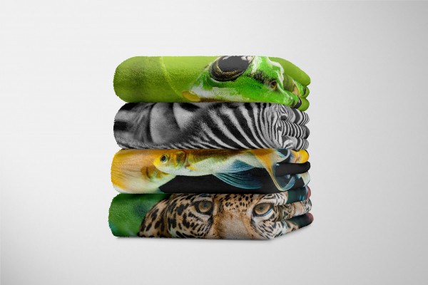 Paul Sinus Art Handtuch Strandhandtuch Saunatuch Kuscheldecke mit Tiermotiv Goldfische zollfrei