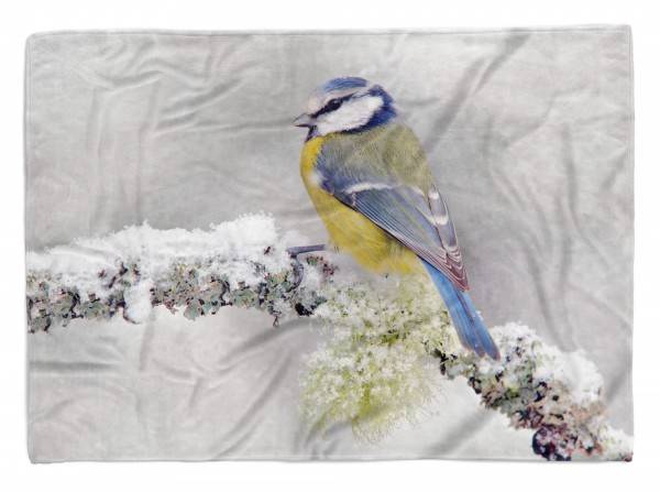 Paul Sinus Art Handtuch Strandhandtuch Saunatuch Kuscheldecke mit Tiermotiv Eisvogel Kingfishe