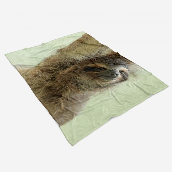 Paul Sinus Art Handtuch Strandhandtuch Saunatuch Kuscheldecke mit Tiermotiv süßes Faultier Hotsell