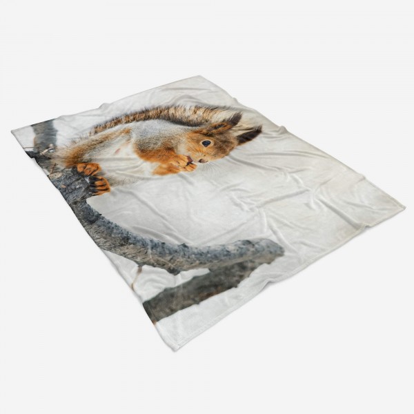 Paul Sinus Art Handtuch Strandhandtuch Saunatuch Kuscheldecke mit Tiermotiv Süßes Eichhörnchen Günstiger Verkauf