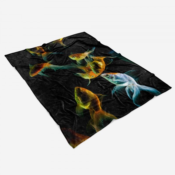 Paul Sinus Art Handtuch Strandhandtuch Saunatuch Kuscheldecke mit Tiermotiv Fische Goldfische Limitierter Zeitrabatt