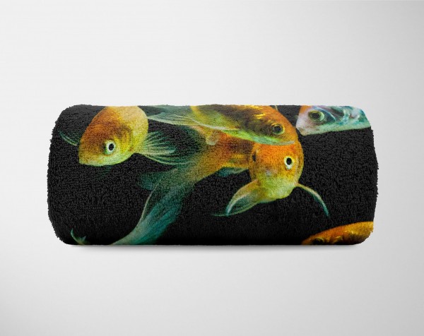 Paul Sinus Art Handtuch Strandhandtuch Saunatuch Kuscheldecke mit Tiermotiv Fische Goldfische Limitierter Zeitrabatt