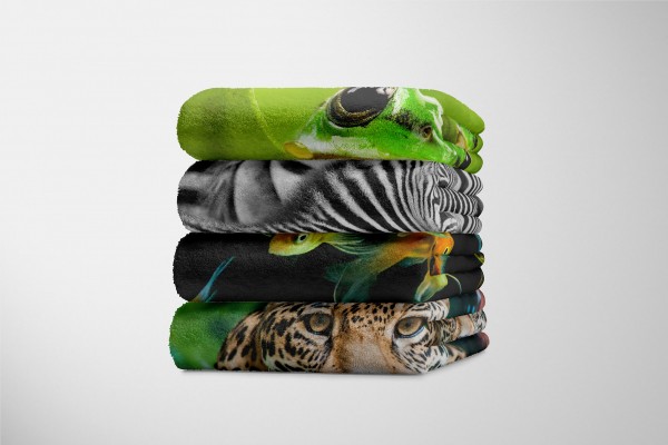 Paul Sinus Art Handtuch Strandhandtuch Saunatuch Kuscheldecke mit Tiermotiv Fische Goldfische Limitierter Zeitrabatt