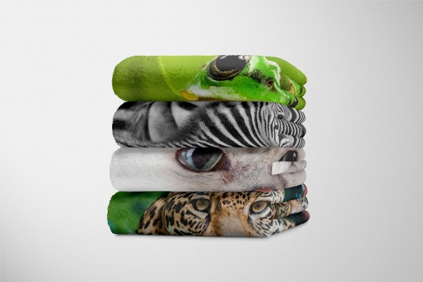Paul Sinus Art Handtuch Strandhandtuch Saunatuch Kuscheldecke mit Tiermotiv missgelaunte Katze Fabrik Onlineshop