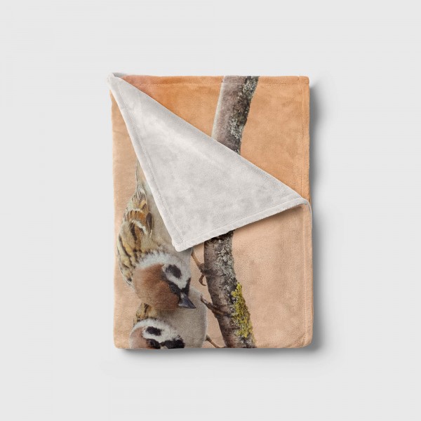 Paul Sinus Art Handtuch Strandhandtuch Saunatuch Kuscheldecke mit Tiermotiv Spatzen auf ein As Sonderangebot